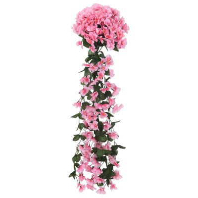 vidaXL Julkransar med blommor 3 st rosa 85 cm