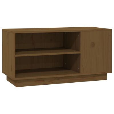 vidaXL Tv-bänk honungsbrun 80x35x40,5 cm massiv furu