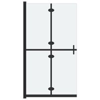 vidaXL Vikbar duschvägg med frostat ESG-glas 70x190 cm