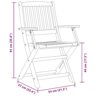 vidaXL Matgrupp för trädgården 9 delar 180x90x75 cm massivt akaciaträ