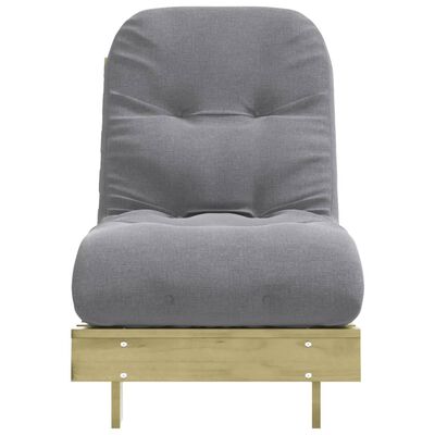 vidaXL Futonbäddsoffa med madrass 60x206x11 cm impregnerad furu