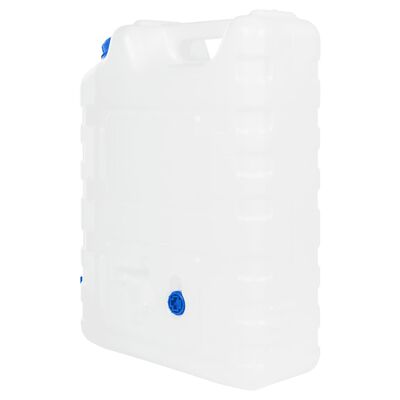 vidaXL Vattenbehållare med kran transparent 20 L plast