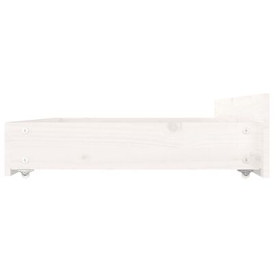 vidaXL Sängram med lådor vit 150x200 cm