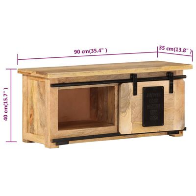 vidaXL TV-bänk 90x35x40 cm massivt mangoträ