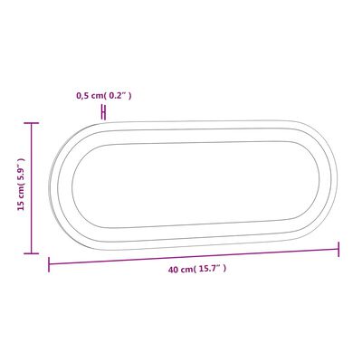 vidaXL Badrumsspegel LED 40x15 cm oval