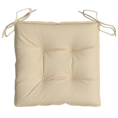 vidaXL Stolsdynor 4 st beige 40x40x7 cm oxfordtyg