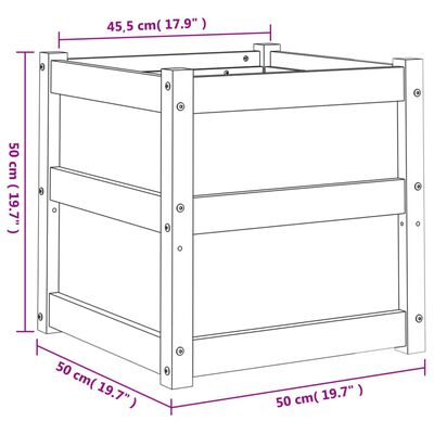 vidaXL Odlingslåda 50x50x50 cm massivt douglasträ