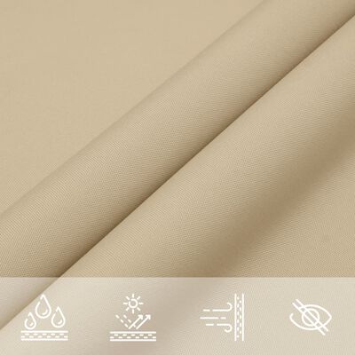 vidaXL Solsegel Oxfordtyg trekantigt 4x5x5 m beige