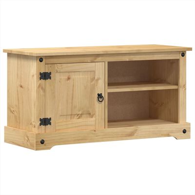 vidaXL Tv-bänk Corona 100x37x52 cm massiv furu