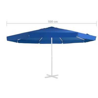 vidaXL Reservtyg för parasoll azurblå 500 cm