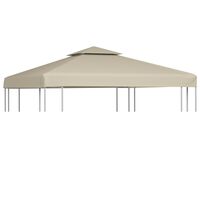 vidaXL Paviljongtak 310 g/m² 3 x 3 m beige