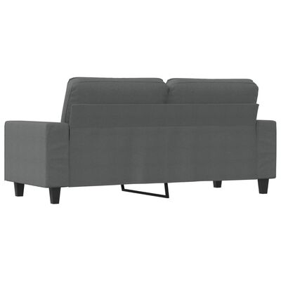 vidaXL Soffa 2-sits mörkgrå 140 cm tyg