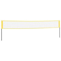 vidaXL Badmintonnät gul och svart 600x155 cm polyeten