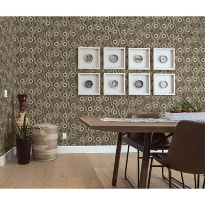 DUTCH WALLCOVERINGS Tapet Galactic brun och vit