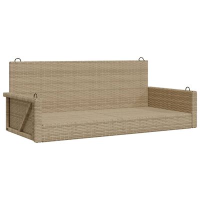 vidaXL Gungbänk beige 119x56x48 cm konstrotting