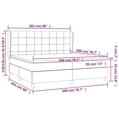 vidaXL Ramsäng med madrass mörkgrön 200x200 cm sammet