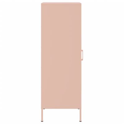 vidaXL Högskåp rosa 36x39x113 cm stål