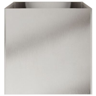 vidaXL Odlingslåda silver 49x47x46 cm rostfritt stål