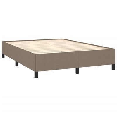 vidaXL Sängram utan madrass taupe 140x190 cm tyg