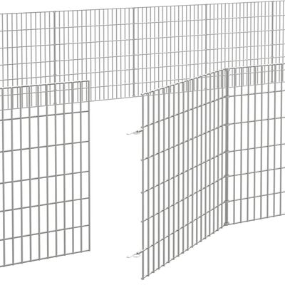 vidaXL Husdjursbur 48-panel 54x60 cm galvaniserat järn