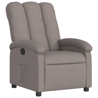 vidaXL Reclinerfåtölj taupe tyg