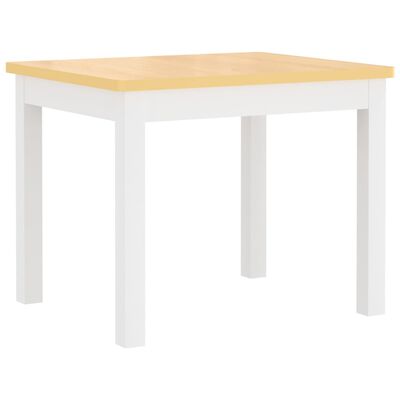 vidaXL Barnbord och stolar 4 delar vit och beige MDF