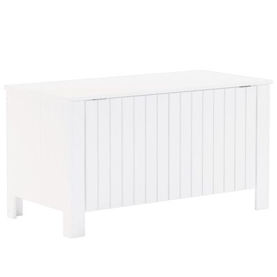 vidaXL Förvaringslåda med lock RANA vit 100x49x54 cm massiv furu