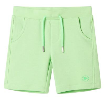 Barnshorts fluogrön 104