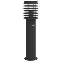 vidaXL Utomhusgolvlampa med sensor svart 60 cm rostfritt stål