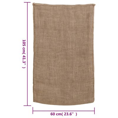 vidaXL Jutesäckar 10 st 60x105 cm 100% jute 220 gsm