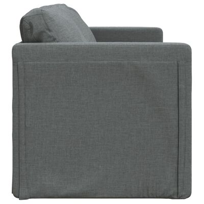 vidaXL Golvbäddsoffa 2-i-1 mörkgrå 112x174x55 cm tyg