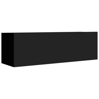 vidaXL TV-skåp 4 st svart 100x30x30 cm konstruerat trä