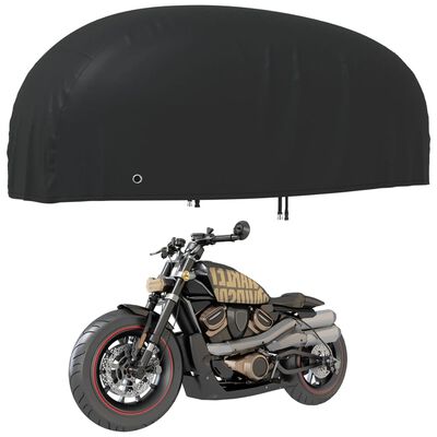 vidaXL Motorcykelskydd svart 295x110x140 cm 210D oxford