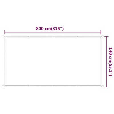 vidaXL Markis vertikal ljusgrön 140x800 cm oxfordtyg