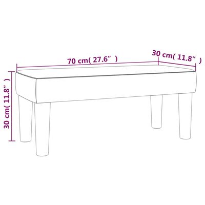 vidaXL Bänk blå 70x30x30 cm tyg