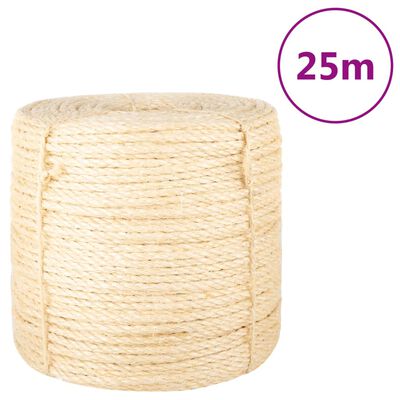 vidaXL Rep 100% sisal 6 mm 25 m