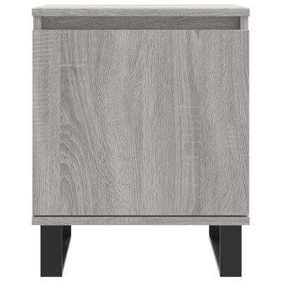 vidaXL Sängbord 2 st grå sonoma 40x30x50 cm konstruerat trä