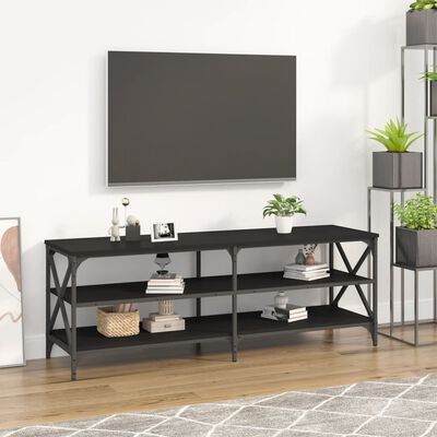 vidaXL TV-bord svart 140x40x50 cm konstruerat trä