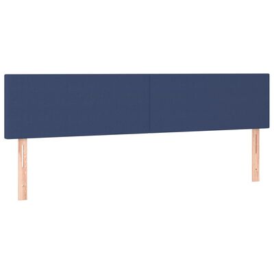 vidaXL Ramsäng med madrass blå 160x200 cm tyg
