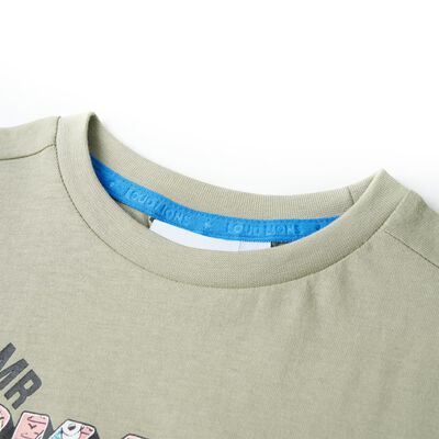 T-shirt för barn ljus khaki 116