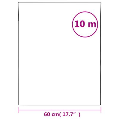 vidaXL Fönsterfilm frostad randig design 60x1000 cm PVC