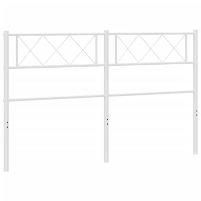 vidaXL Huvudgavel metall vit 150 cm