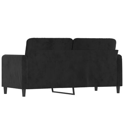 vidaXL Soffa 2-sits svart 140 cm sammet