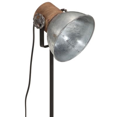 vidaXL Skrivbordslampa 25 W vintage silver 17x17x50 cm E27