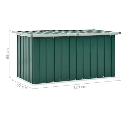 vidaXL Dynbox grön 129x67x65 cm