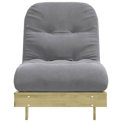 vidaXL Futonbäddsoffa med madrass 70x206x11 cm impregnerad furu