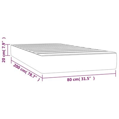 vidaXL Pocketresårmadrass mörkgrön 80x200x20 cm sammet