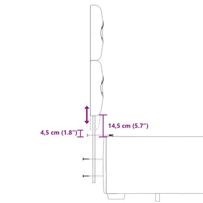 vidaXL Ramsäng med madrass svart 200x200 cm sammet