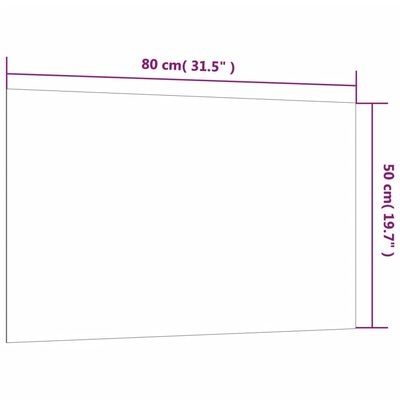 vidaXL Väggmonterad magnettavla vit 80x50 cm härdat glas