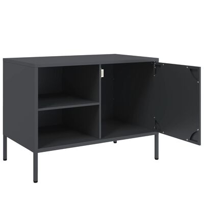 vidaXL Tv-bänk antracit 68x39x50,5 cm stål